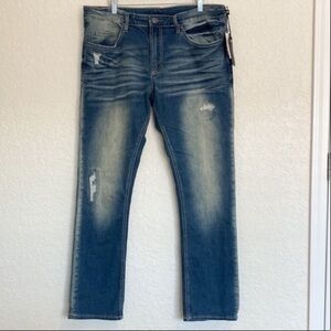 New Buffalo David max-X super skinny stretch bleached blue jeans